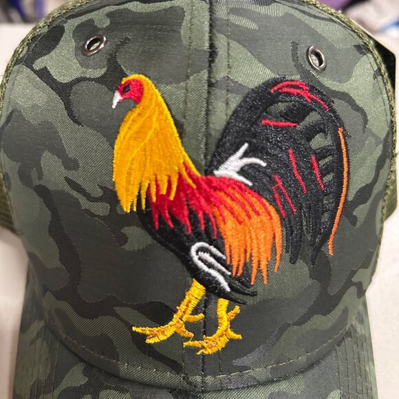 BLACK EAGLE Embroidered Rooster Camo Snapback Baseball Cap NWT - Picture 2 of 6